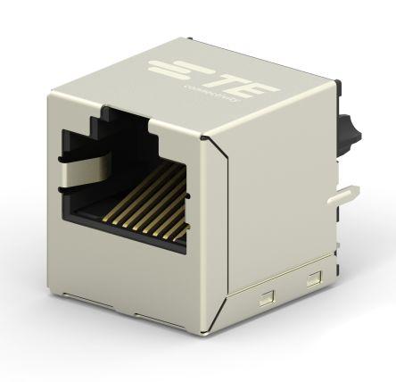 泰科电子 rj45插座, 母座, 印刷电路板安装型, 1 x 1端口, rj45 模块